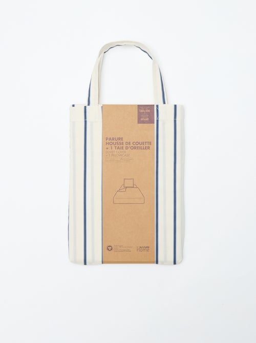 Set copripiumino singolo (140 x 200cm) in cotone 57 fili - Kiabi Home - Kiabi