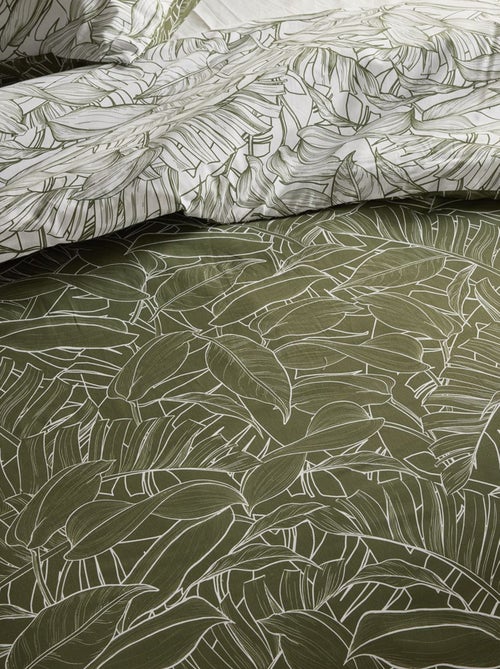 Set copripiumino stampato con foglie - 2 persone - Kiabi