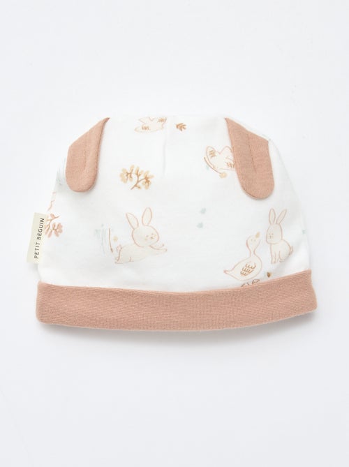 Set cuffia + guanti nascita 'Petit Béguin' - Kiabi