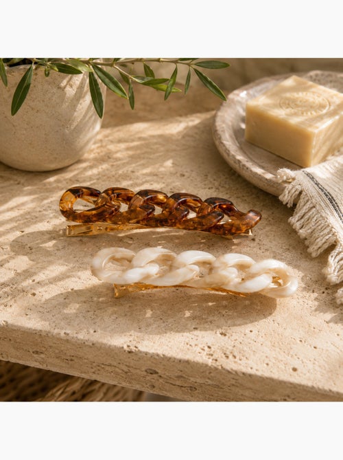 Set da 2 fermagli per capelli con maglie larghe - Kiabi