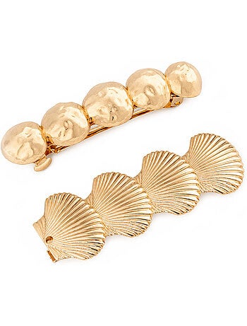 Set da 2 fermagli per capelli con motivo conchiglia