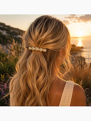 Set da 2 fermagli per capelli con motivo conchiglia