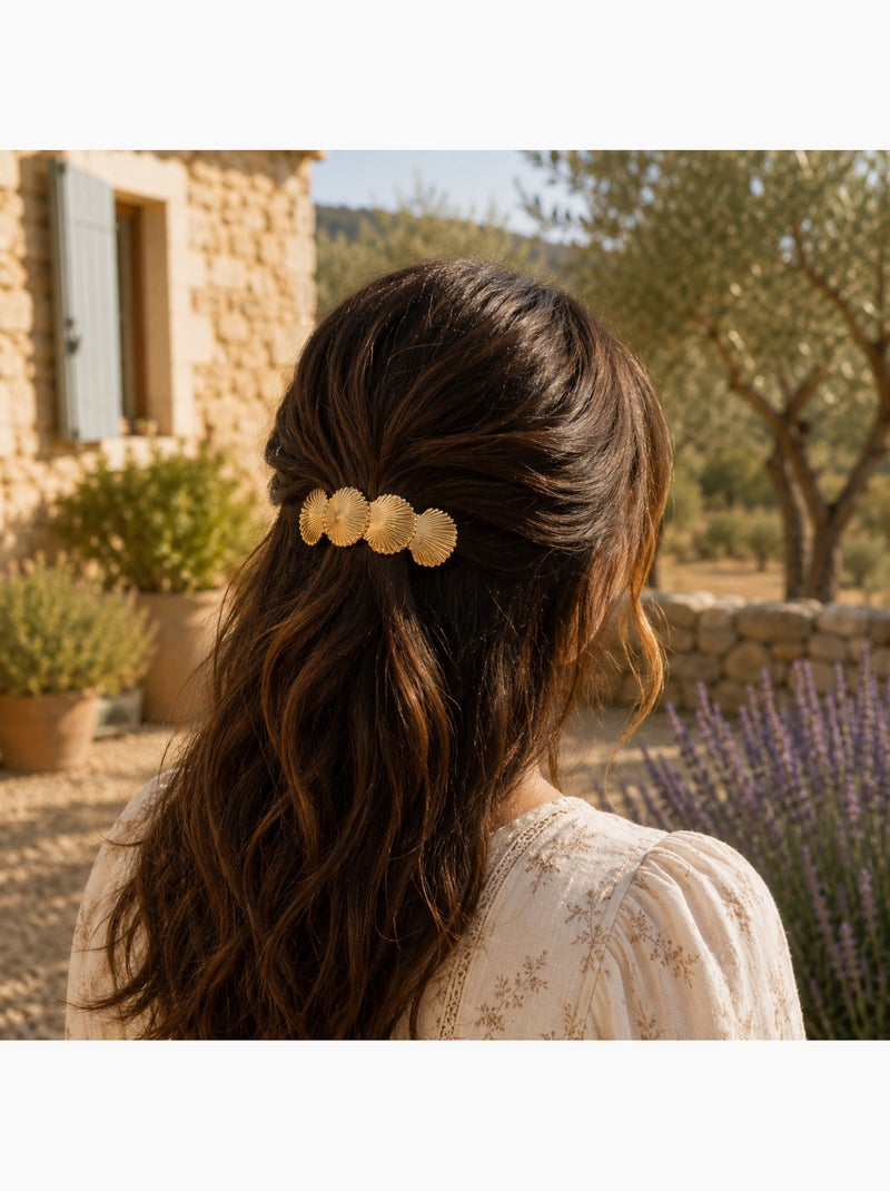 Set da 2 fermagli per capelli con motivo conchiglia Dorato/Oro - Kiabi