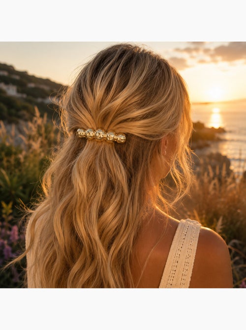 Set da 2 fermagli per capelli con motivo conchiglia - Kiabi