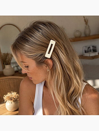 Set da 2 fermagli per capelli rettangolari minimalisti