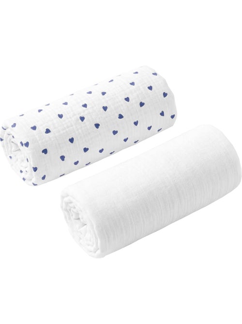 Set da 2 lenzuolini con angoli per culla in garza cotone | SEVIRA KIDS - Kiabi