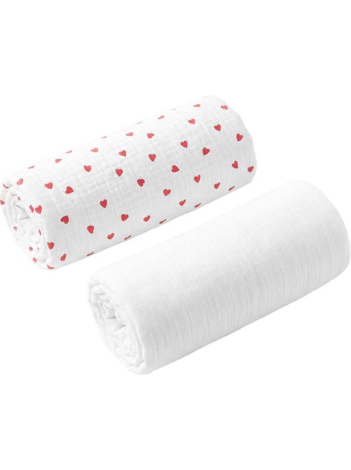 Set da 2 lenzuolini con angoli per culla in garza cotone | SEVIRA KIDS - Kiabi