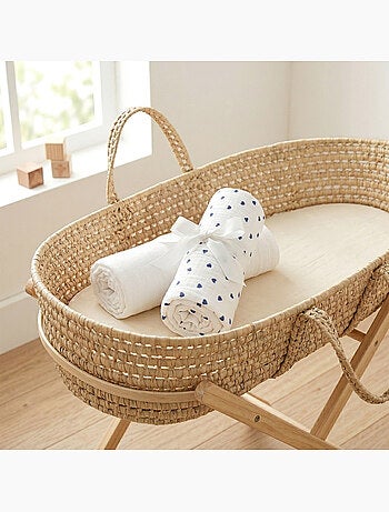Set da 2 lenzuolini con angoli per culla in garza cotone | sevira kids | sevira kids