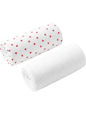 Set da 2 lenzuolini con angoli per culla in garza cotone | sevira kids | sevira kids