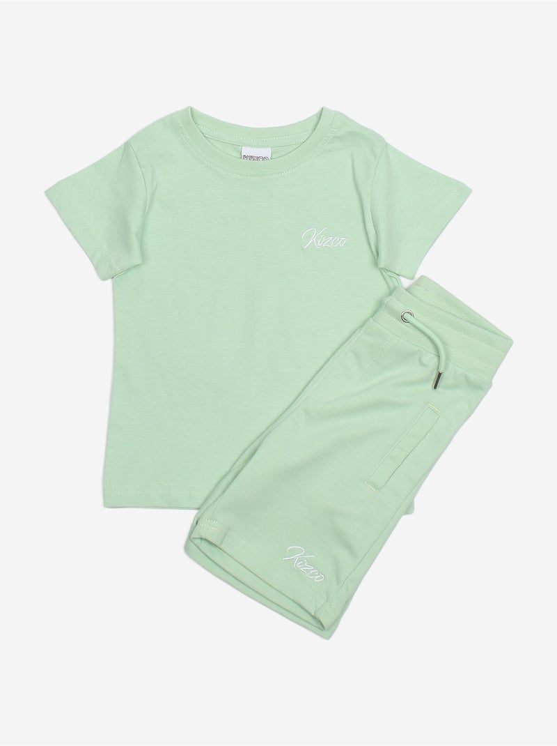 Set da 2 pezzi - Kizco Verde chiaro - Kiabi