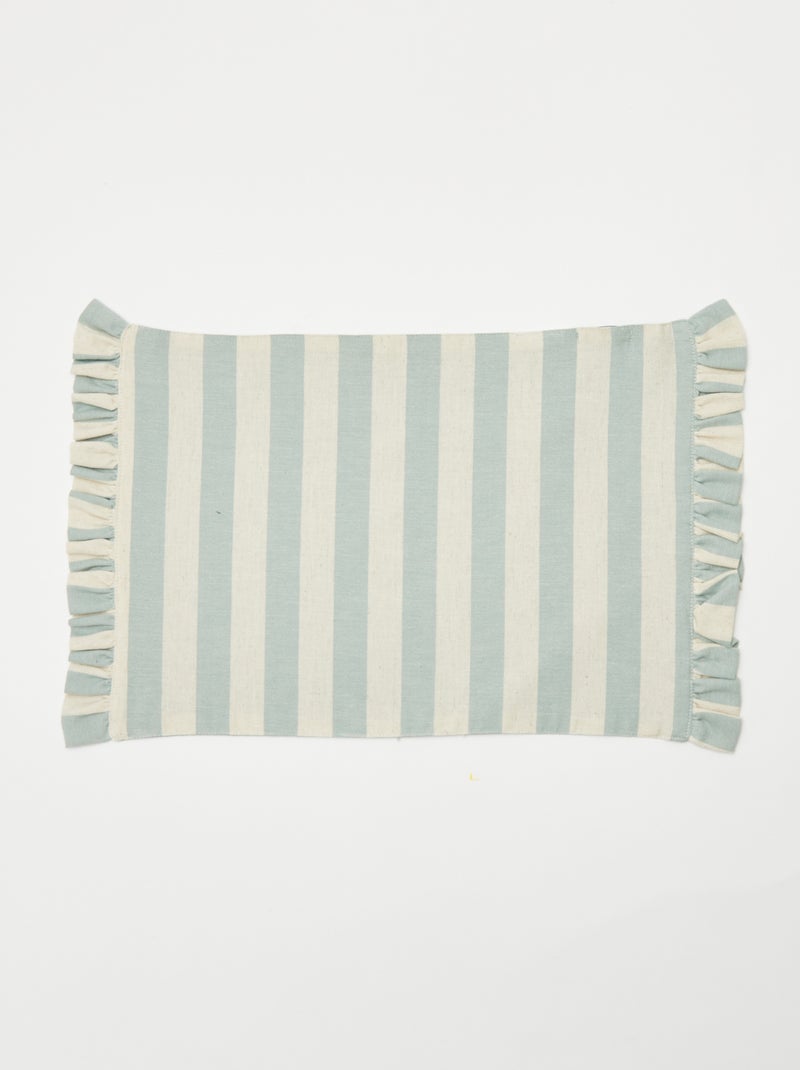 Set da 2 tovagliette (32x45 cm) con volant BLU - Kiabi