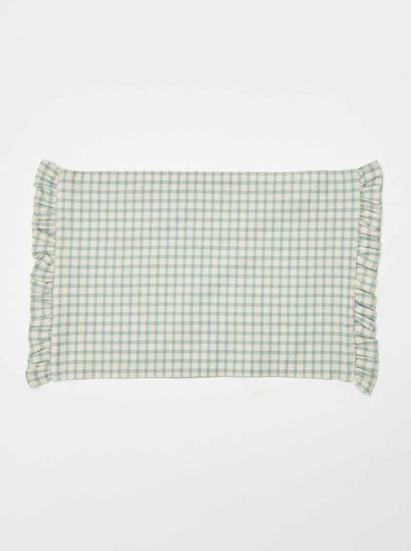 Set da 2 tovagliette (32x45 cm) con volant BLU - Kiabi