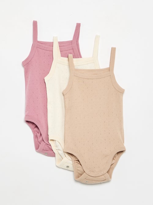 Set da 3 body evolutivi con spalline - Kiabi