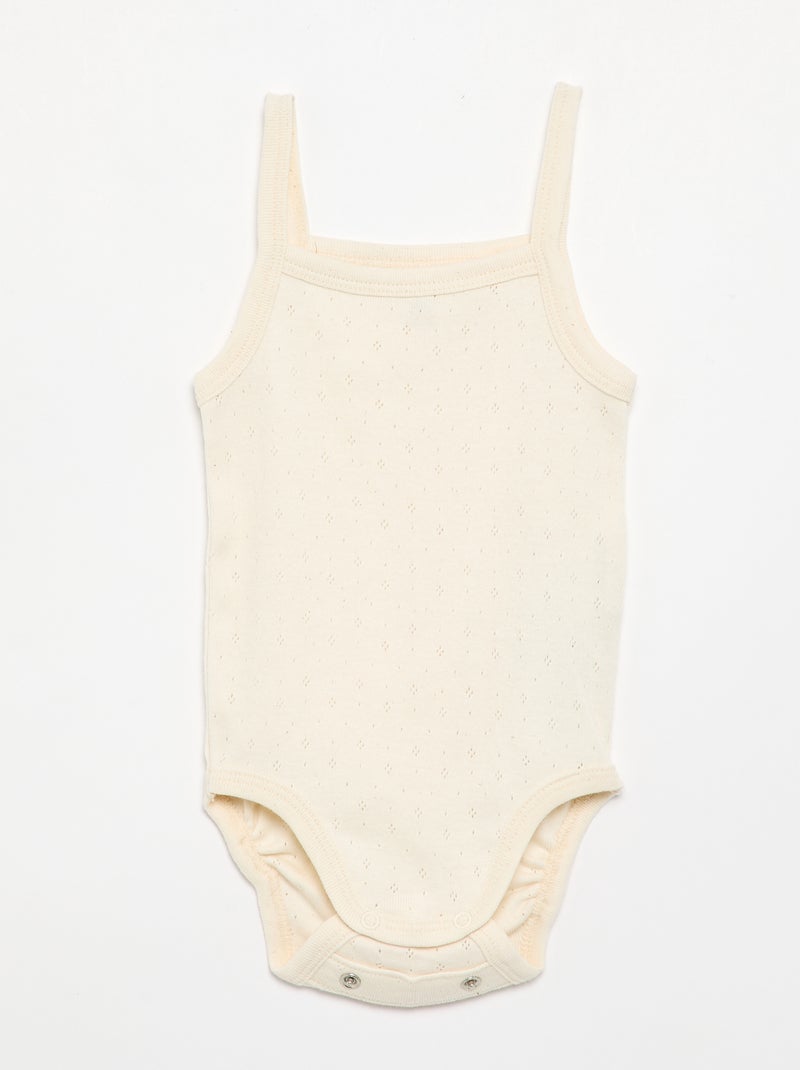Set da 3 body evolutivi con spalline Beige - Kiabi