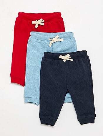 Set di 3 pantaloni da jogging in felpa French Terry
