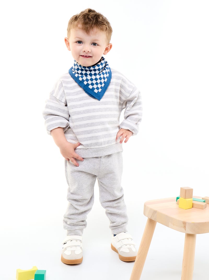 Set da 3 jogging in French Terry Nero - Kiabi