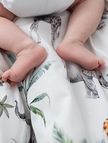 Set da 3 lenzuolini con angoli per culla in cotone, safari | sevira kids | sevira kids