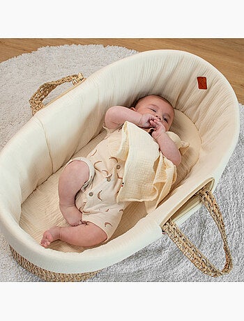 Set da 3 lenzuolini con angoli per culla in garza di cotone, colori pastello | SEVIRA KIDS