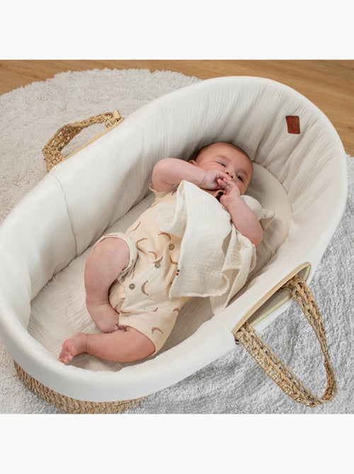 Set da 3 lenzuolini con angoli per culla in garza di cotone, colori pastello | sevira kids | sevira - Kiabi Set da 3 lenzuolini con angoli per culla in garza di cotone, colori pastello | sevira kids | sevira - Kiabi