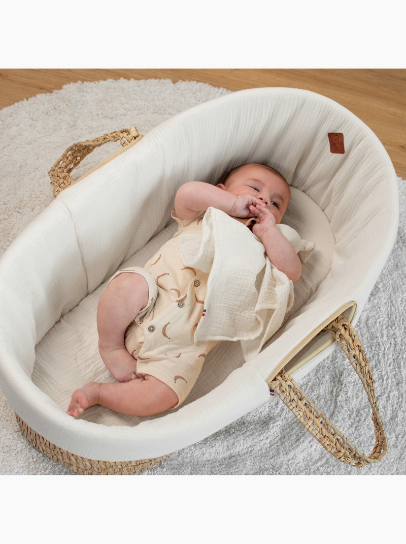Set da 3 lenzuolini con angoli per culla in garza di cotone, colori pastello | sevira kids | sevira Rosa - Kiabi