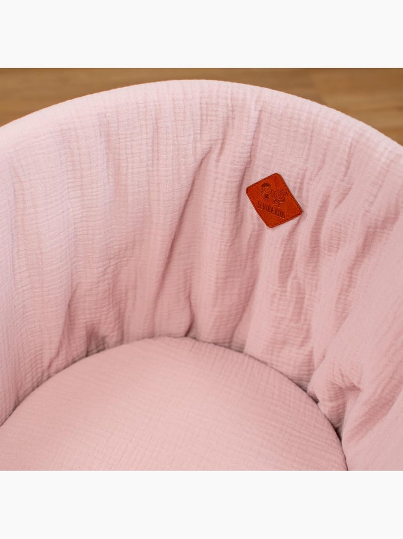 Set da 3 lenzuolini con angoli per culla in garza di cotone, colori pastello | sevira kids | sevira Rosa - Kiabi