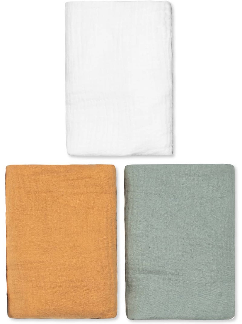 Set da 3 lenzuolini per culla in mussola di cotone, di tendenza | sevira kids | sevira kids Multicolore - Kiabi