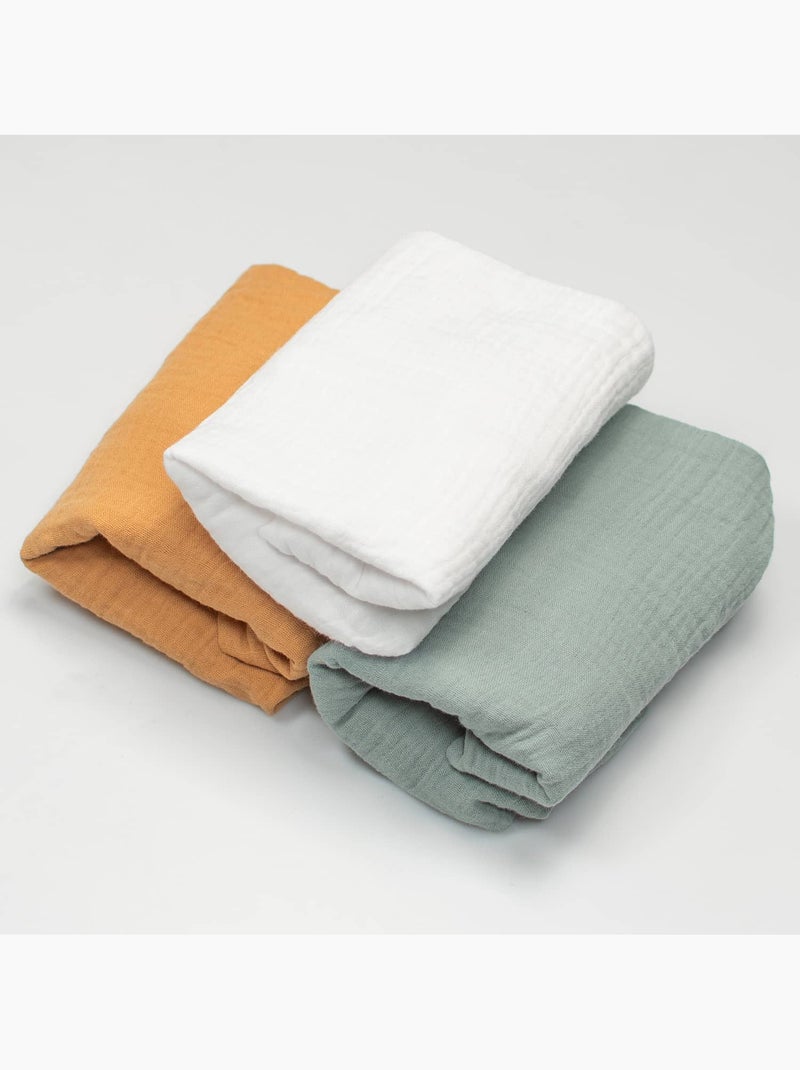 Set da 3 lenzuolini per culla in mussola di cotone, di tendenza | sevira kids | sevira kids Multicolore - Kiabi