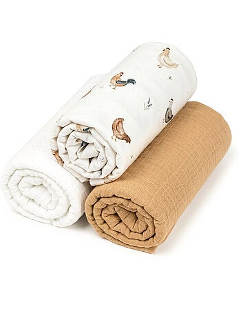 Set da 3 lenzuolini per culla in mussola di cotone per neonato | SEVIRA KIDS