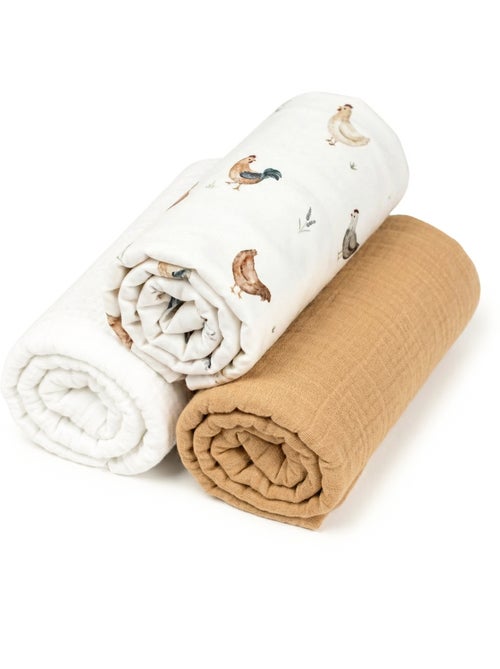 Set da 3 lenzuolini per culla in mussola di cotone per neonato | SEVIRA KIDS - Kiabi