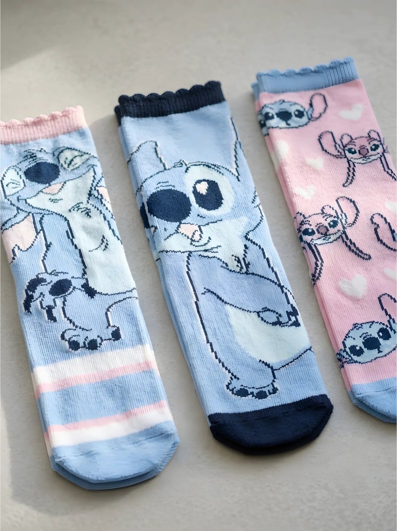 Set da 3 paia di calzini stitch disney Multicolore - Kiabi