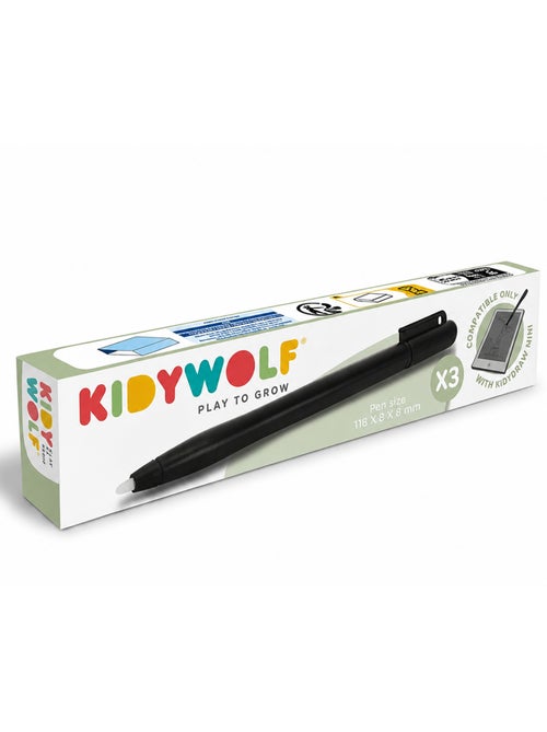 Set da 3 penne di ricambio kidypen per kidydraw mini | Kidywolf - Kiabi Set da 3 penne di ricambio kidypen per kidydraw mini | Kidywolf - Kiabi