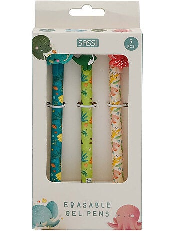 Set da 3 penne gel cancellabili | sassi junior | sassi junior