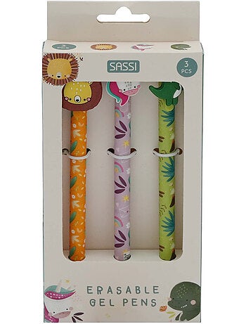 Set da 3 penne gel cancellabili | sassi junior | sassi junior