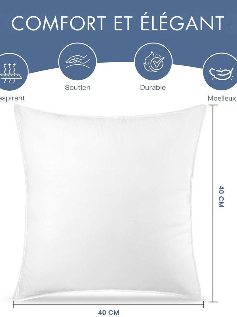 Set da 4 Cuscino in Poliestere PROMO LINGE Bianco - Kiabi