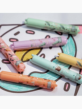 Set da 6 mini evidenziatori pastello | sassi junior | sassi junior