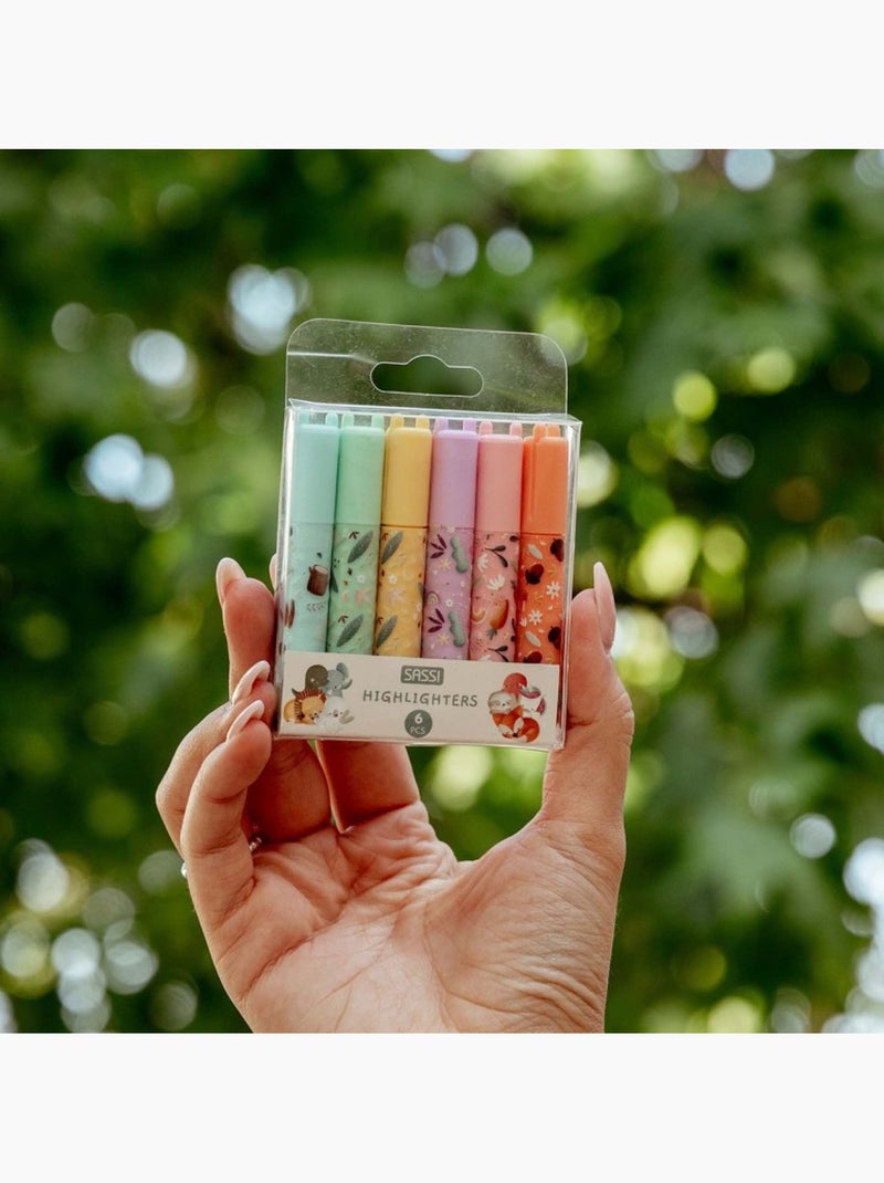 Set da 6 mini evidenziatori pastello | sassi junior | sassi junior Multicolore - Kiabi