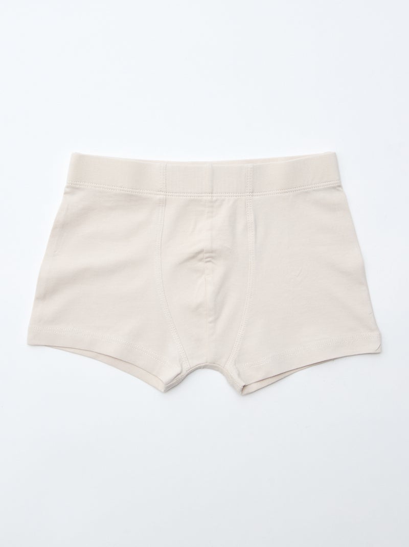 Set da 7 boxer tinta unita da uomo Beige - Kiabi