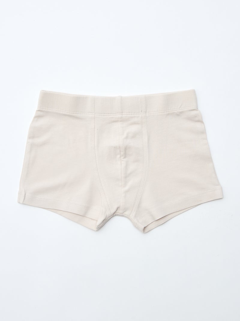 Set da 7 boxer tinta unita da uomo Beige - Kiabi
