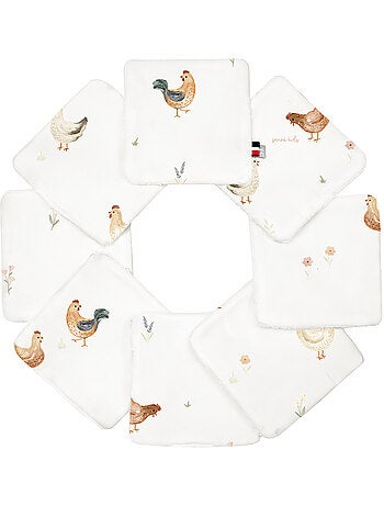Set da 8 salviette lavabili in bambù e cotone | sevira kids | sevira kids