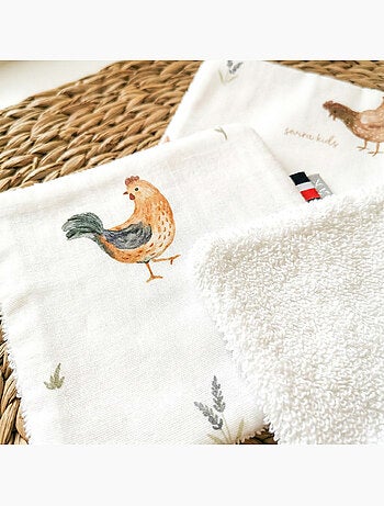 Set da 8 salviette lavabili in bambù e cotone | sevira kids | sevira kids
