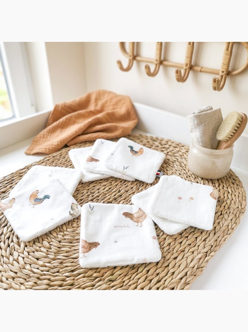 Set da 8 salviette lavabili in bambù e cotone | sevira kids | sevira kids Ecru - Kiabi
