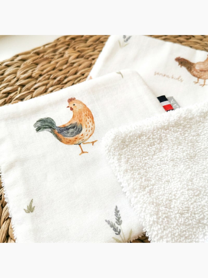 Set da 8 salviette lavabili in bambù e cotone | sevira kids | sevira kids Ecru - Kiabi