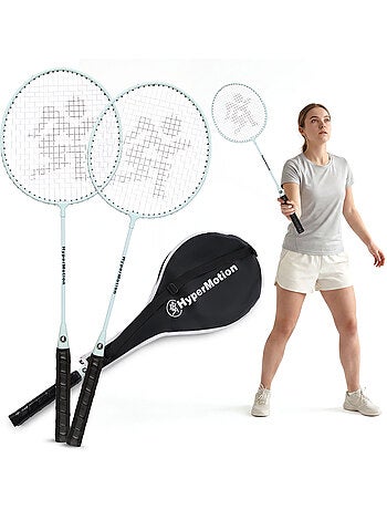 Set da badminton HyperMotion – 2 racchette con custodia, colore salvia