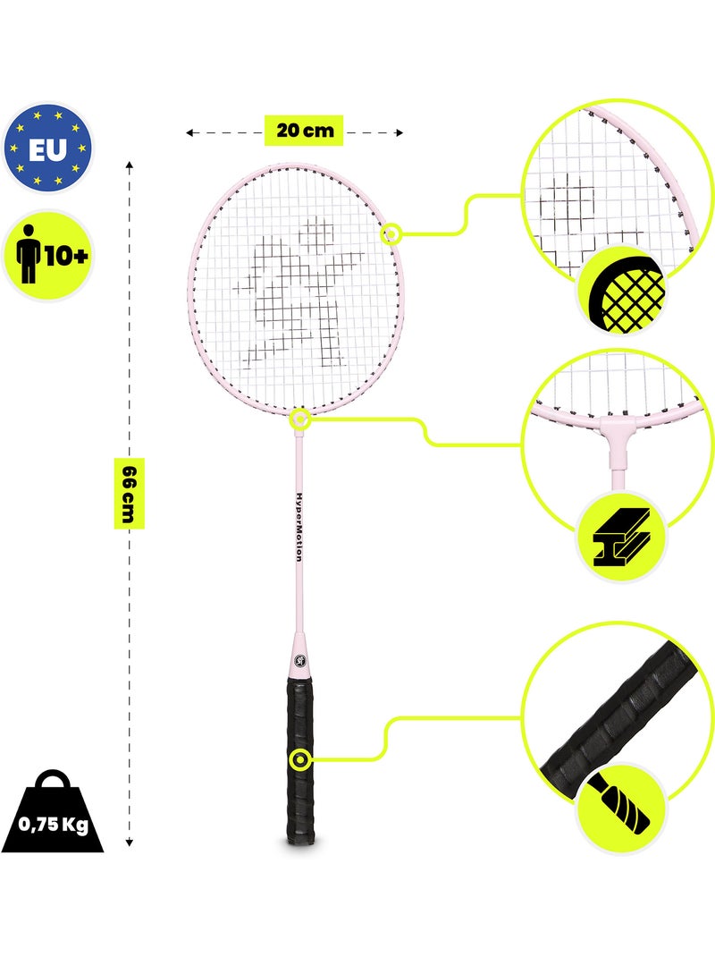 Set da badminton HyperMotion – 2 racchette con custodia, rosa Rosa - Kiabi