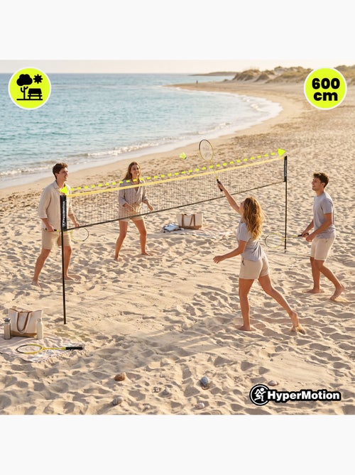 Set da badminton HyperMotion con rete 6 m – 2 racchette, 3 volani e borsa da trasporto - Kiabi Set da badminton HyperMotion con rete 6 m – 2 racchette, 3 volani e borsa da trasporto - Kiabi