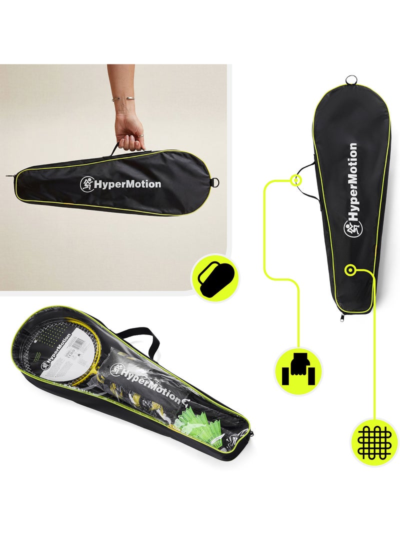 Set da badminton HyperMotion con rete 6 m – 2 racchette, 3 volani e borsa da trasporto Giallo - Kiabi