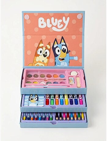 Set da colorare con valigetta portaoggetti bluey