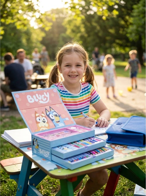 Set da colorare con valigetta portaoggetti bluey - Kiabi Set da colorare con valigetta portaoggetti bluey - Kiabi