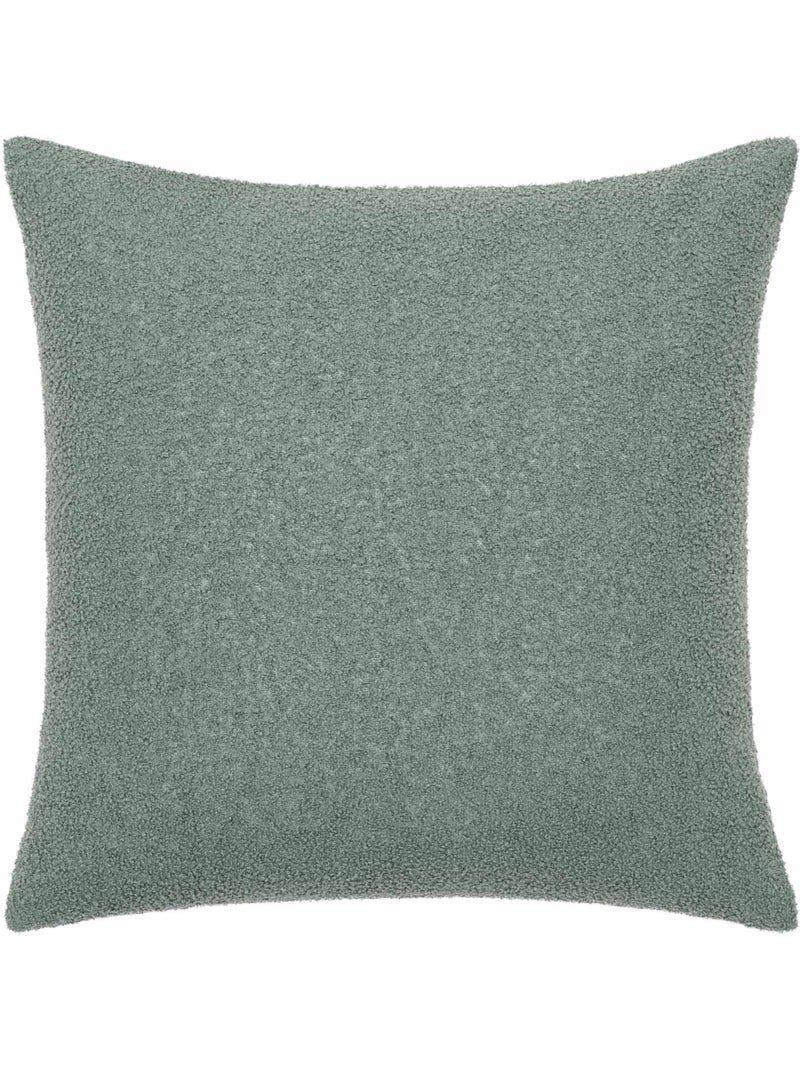 Set da letto a 2 pezzi in pile con risvolto a quadri: copriletto + federa Verde - Kiabi