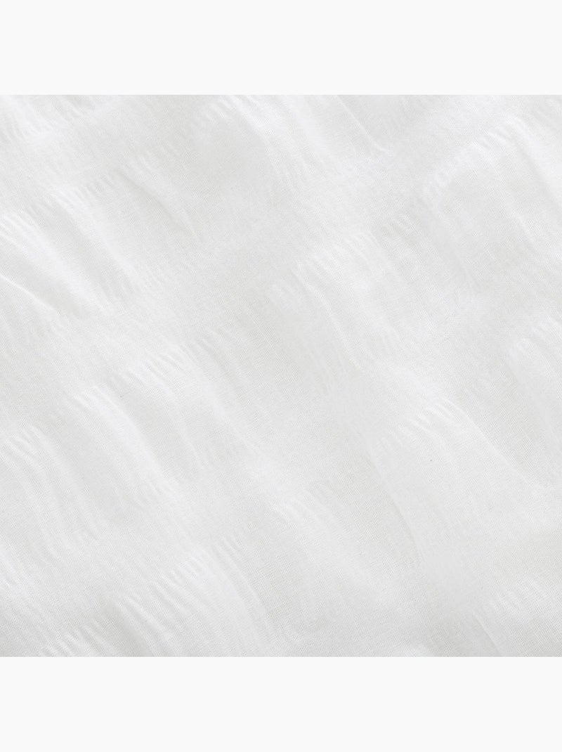 Set da letto a 3 pezzi con righe plissettate Bianco - Kiabi